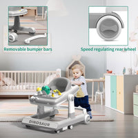 3in1 Multi-functional Dinosaur Baby Walker - Gray