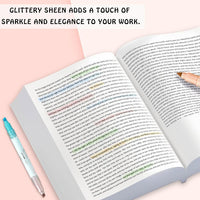 6Pcs Dual Head Glitter Highlighter