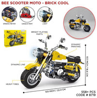 DIY Bee Scooter Model Bricks Set - 558+Pcs
