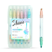 6Pcs Dual Head Glitter Highlighter
