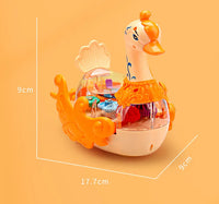 Electric Transparent Gear Swan With Light & Music