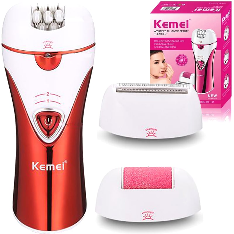 Kemei 3-in-1 Rechargeable Beauty Treatment