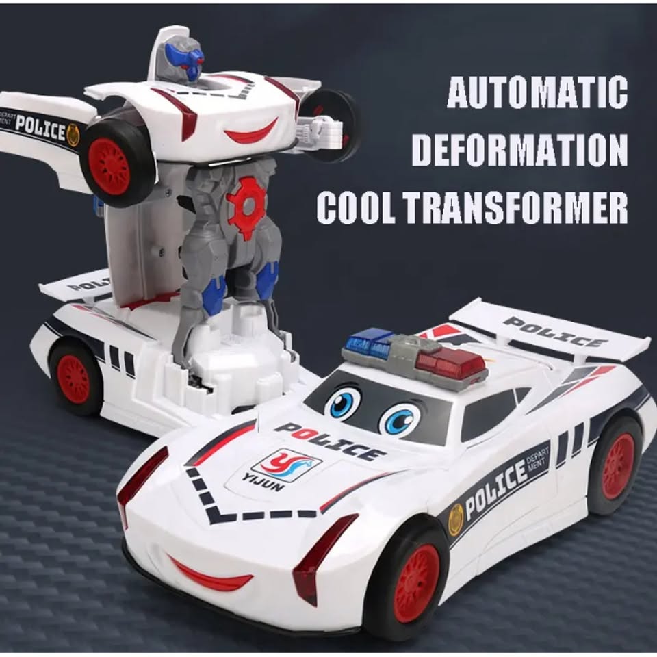 Electronic Deformation Police Car With Light & Sound