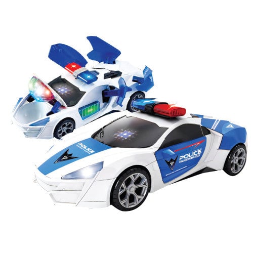 Electronic Musical Police Car With Openable Doors