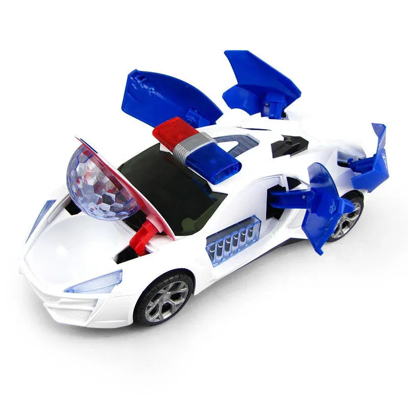 Electronic Musical Police Car With Openable Doors