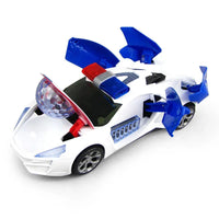 Electronic Musical Police Car With Openable Doors