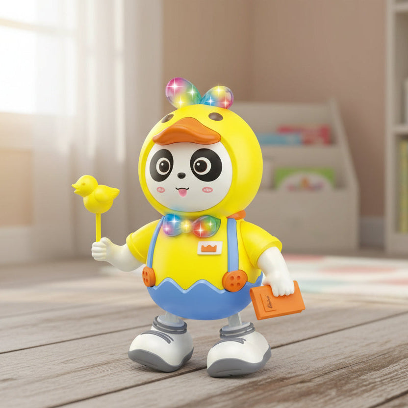 Cute Musician Dancing Panda With Lights
