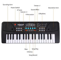 37 Keys BigFun Electronic Keyboard With Microphone
