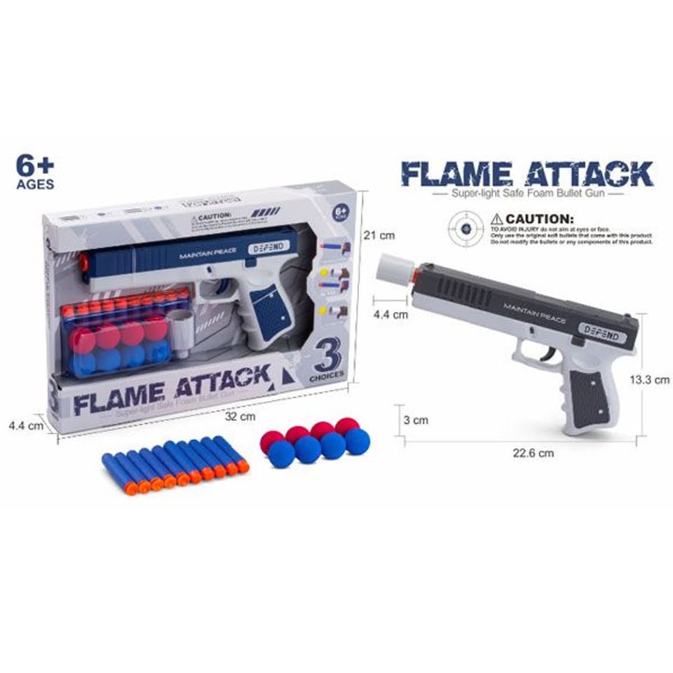 Manual Flame Attack Soft Bullet Gun