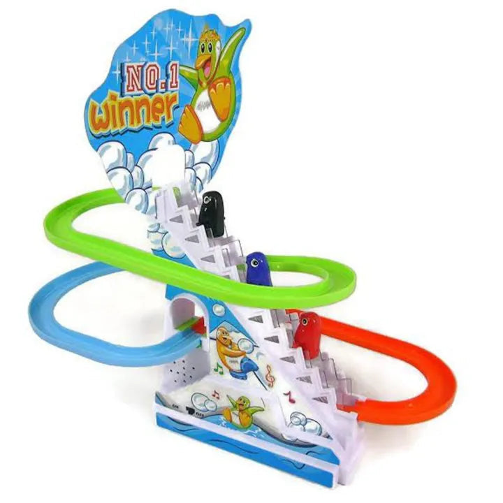 Electric Funny Penguin Track Set With Light & Music