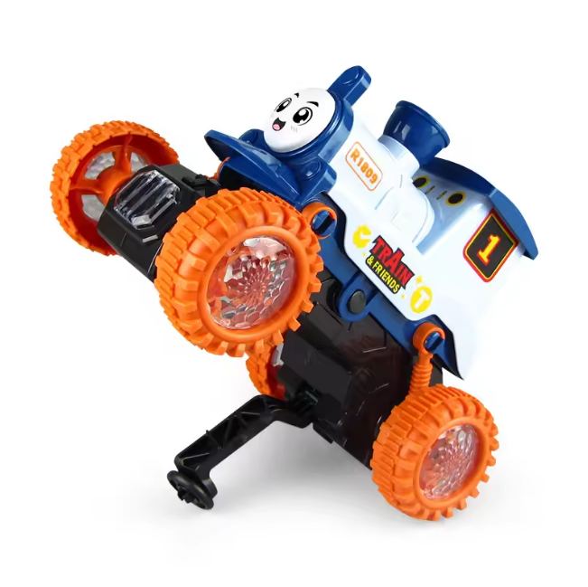 Electric Rotating Stunt Steam Train With Light & Music
