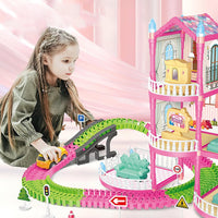 221Pcs DIY Luxury Villas Doll House With Doll