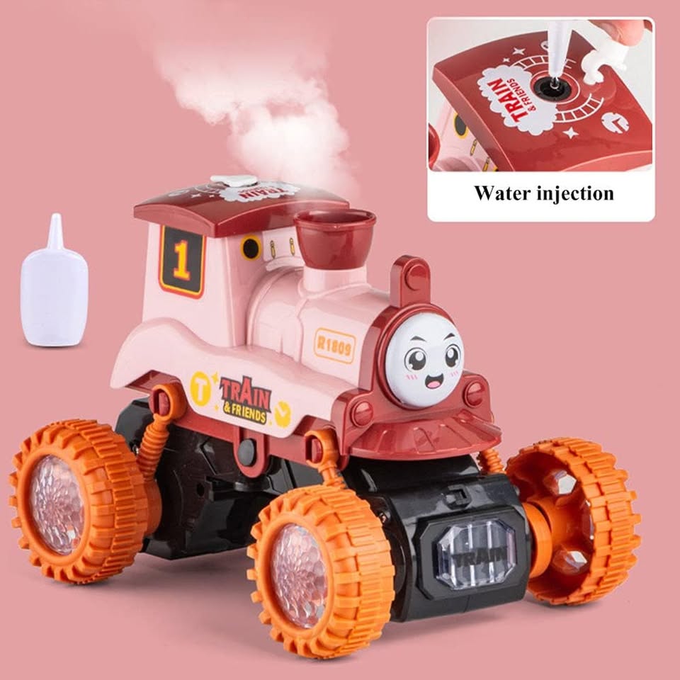 Electric Rotating Stunt Steam Train With Light & Music
