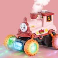 Electric Rotating Stunt Steam Train With Light & Music