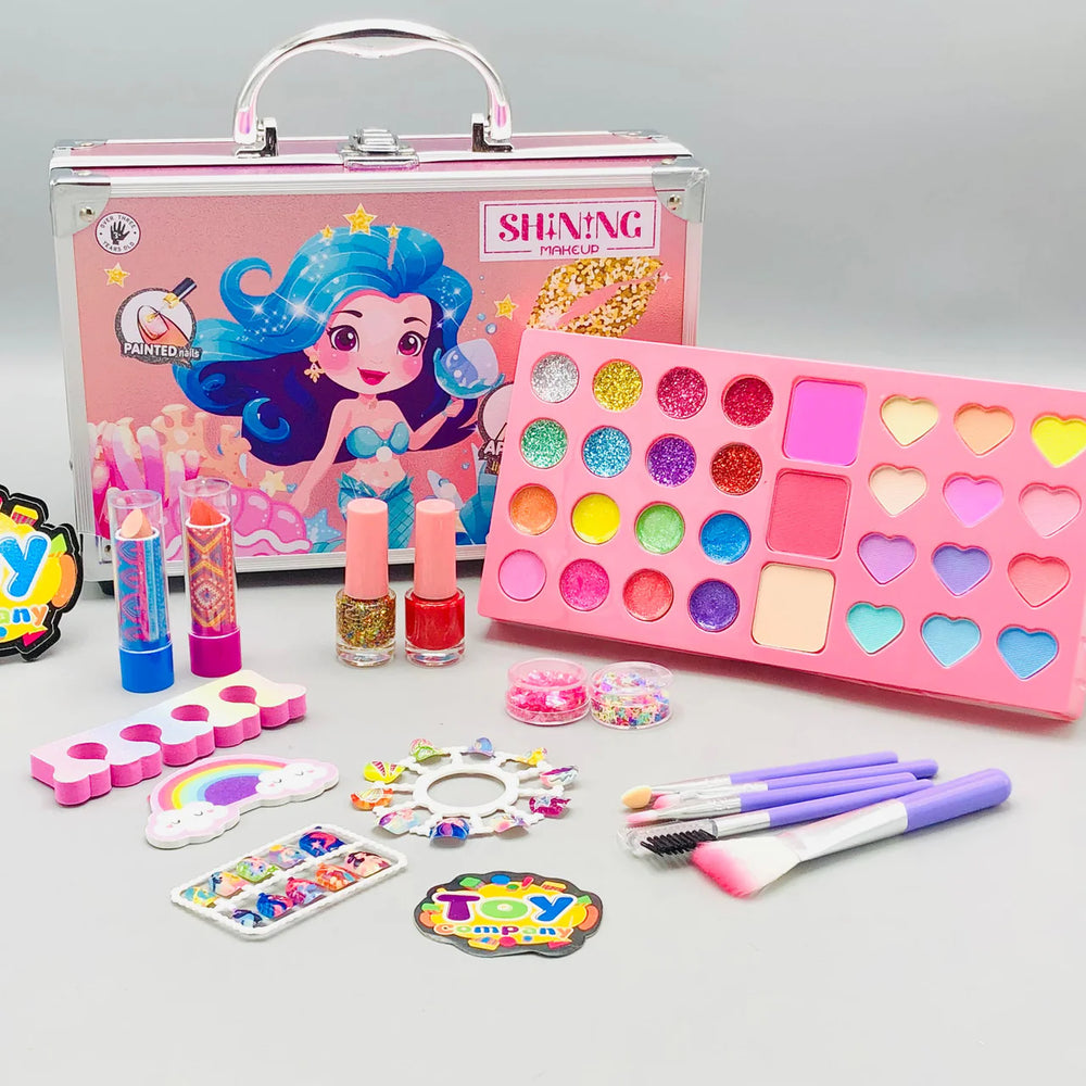 47Pcs Realistic Mermaid Makeup Briefcase