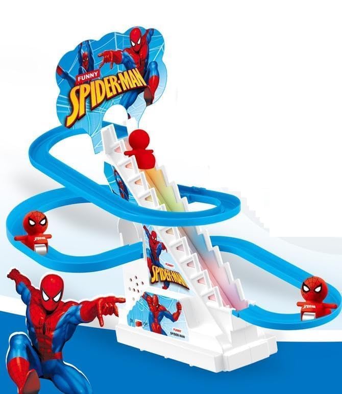 Electric Spider-man Slide Racing Track Set With Lights & Music