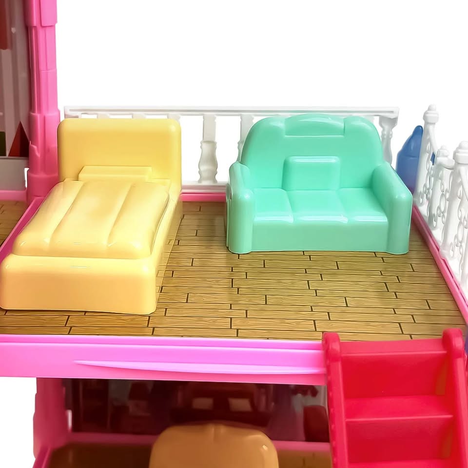 221Pcs DIY Luxury Villas Doll House With Doll
