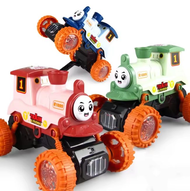 Electric Rotating Stunt Steam Train With Light & Music