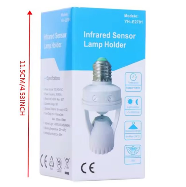 E27 Infrared Sensor Lamp Holder