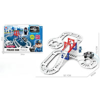 30Pcs DIY Highway Police Car Track Set
