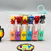 6Pcs Cartoon Themed Colorful Highlighter