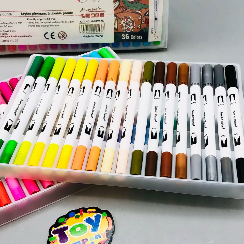 36Pcs Dual Tip Art Color Brush Pens