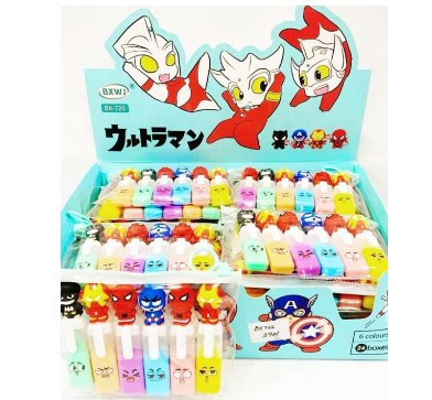 6Pcs Cartoon Themed Colorful Highlighter