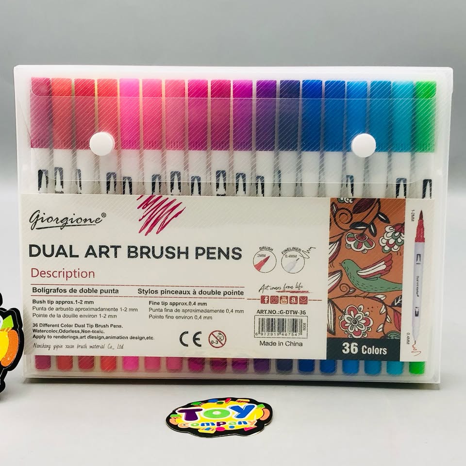 36Pcs Dual Tip Art Color Brush Pens