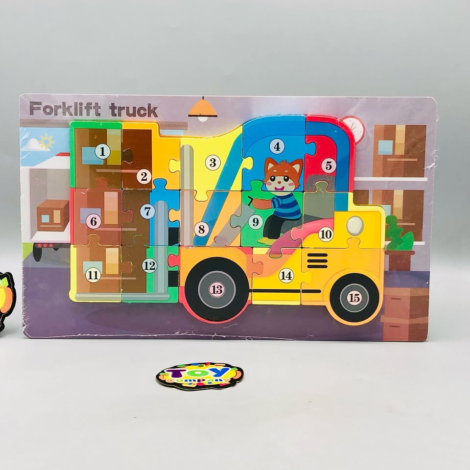 3D Wooden Vehicle Themed Puzzle Board - Assortment