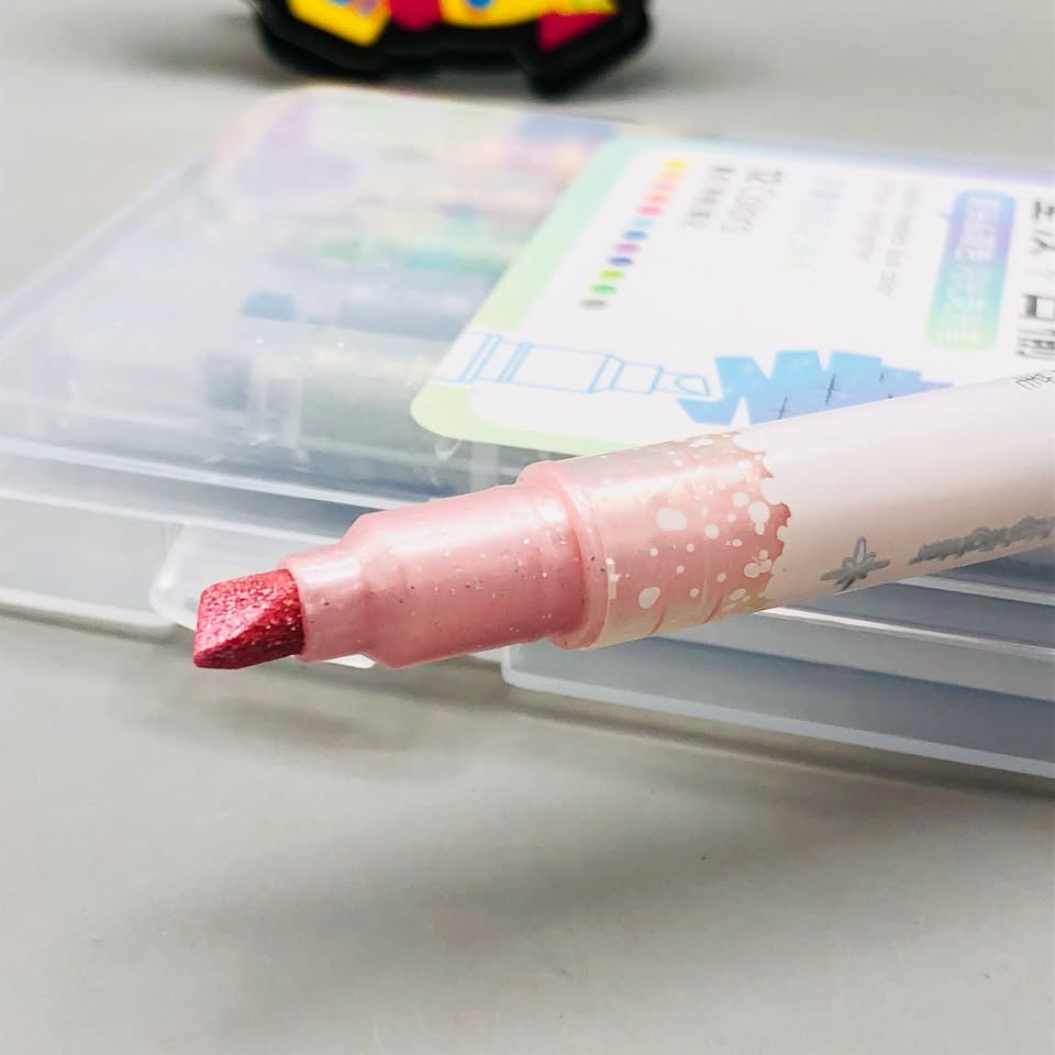 6Pcs Dual Head Glitter Highlighter