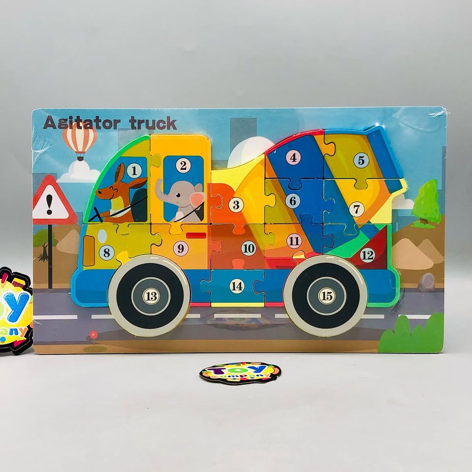 3D Wooden Vehicle Themed Puzzle Board - Assortment