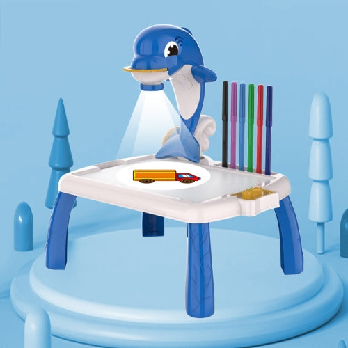 2in1 Mini Dolphin Projection Painting Table