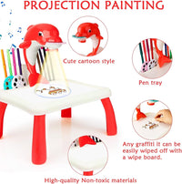2in1 Mini Dolphin Projection Painting Table