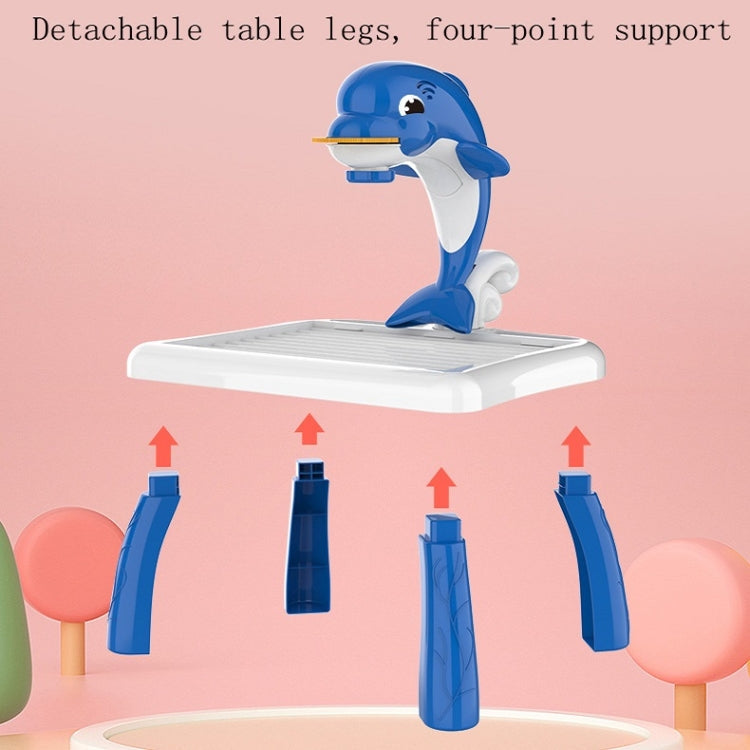 2in1 Mini Dolphin Projection Painting Table