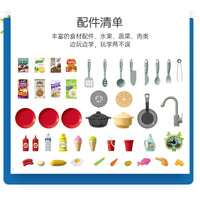64Pcs Kids Pretend Chef Kitchen Set