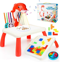 2in1 Mini Dolphin Projection Painting Table