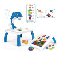 2in1 Mini Dolphin Projection Painting Table