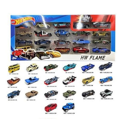 Hot Wheel Diecast Mini Cars Set - 20Pcs