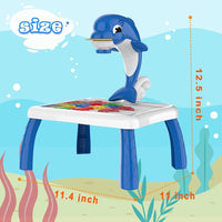 2in1 Mini Dolphin Projection Painting Table