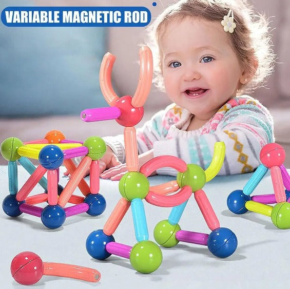 50Pcs Magnetic Building Block With Storage Bag