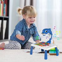 2in1 Mini Dolphin Projection Painting Table