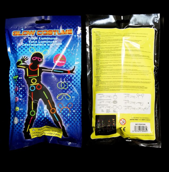158Pcs Night Glow Sticks - Glow Costume Kit