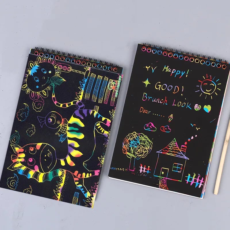 Scratch Notebook With Wooden Stick