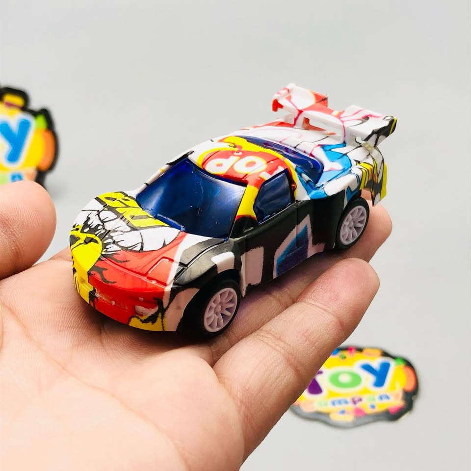 4Pcs Mini Inertial Cars With Road Map - Assortment