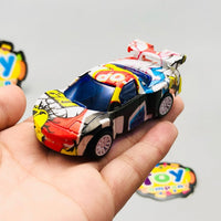 4Pcs Mini Inertial Cars With Road Map - Assortment