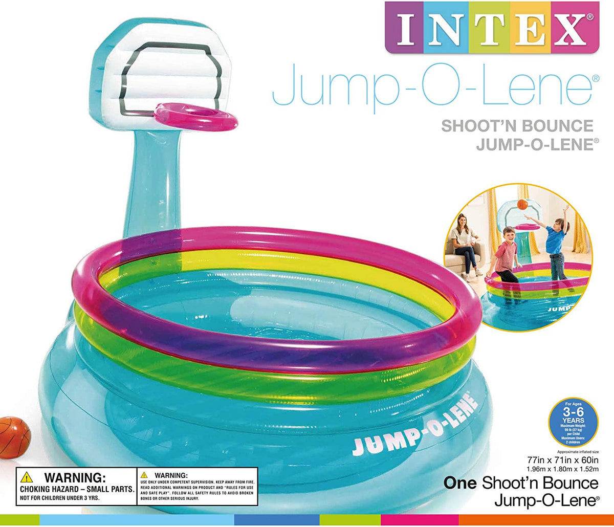 INTEX Jump-o-Lene Ring Bouncer With Basket Ball Shooting Hoop