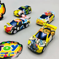 4Pcs Mini Inertial Cars With Road Map - Assortment