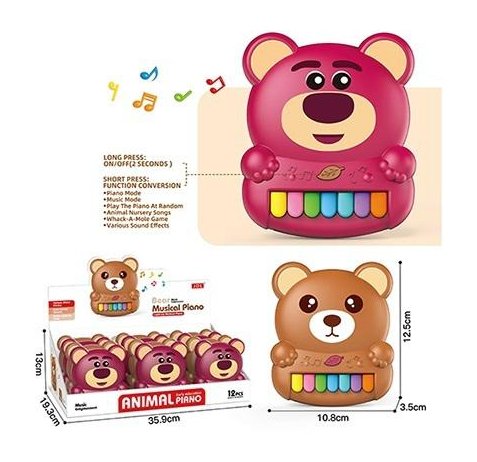 Battery Operated Mini Bear Musical Piano