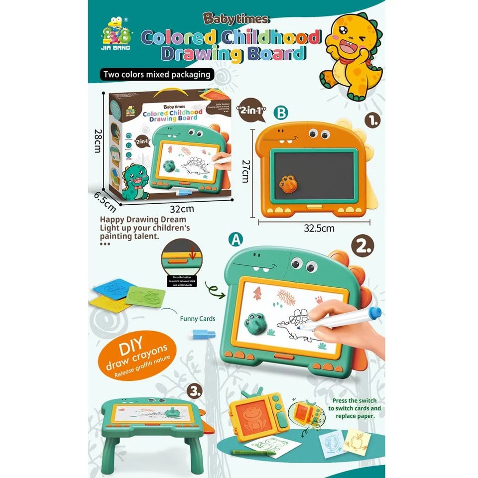 Multi-functional Kids Dinosaur Drawing Board