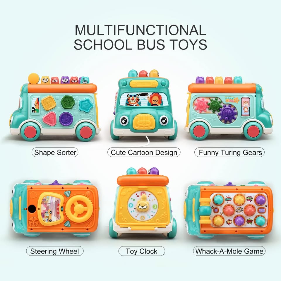 Multi-functional Montessori Bus With Light & Sound